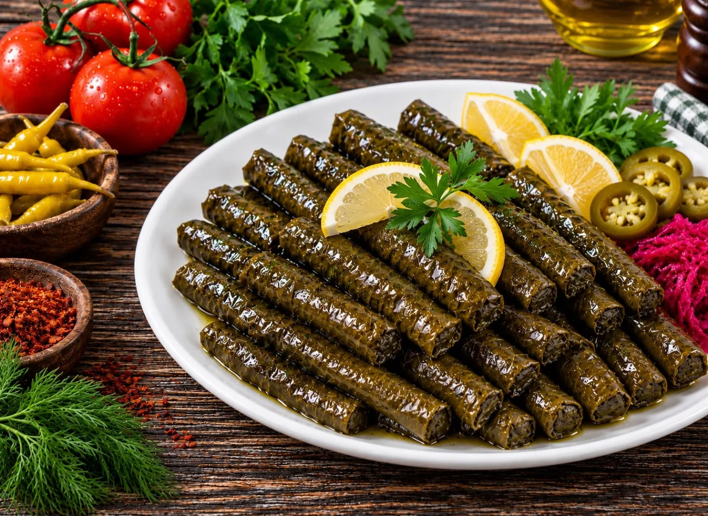 Yaprak Sarma Zeytinyağlı 500 Gr. (Ev Yapımı)